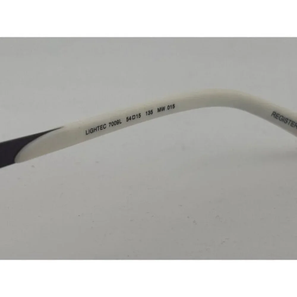 LIGHTEC - 7009L 54-15-135 MW 015 Brown & White Glasses Frames - Picture 3 of 8